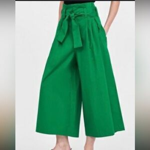 Zara Green Wide Leg Pants